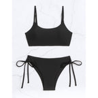 Damen Sport-Bikini mit hochgeschnittenem Slip und verstellbaren Trägern R&B
