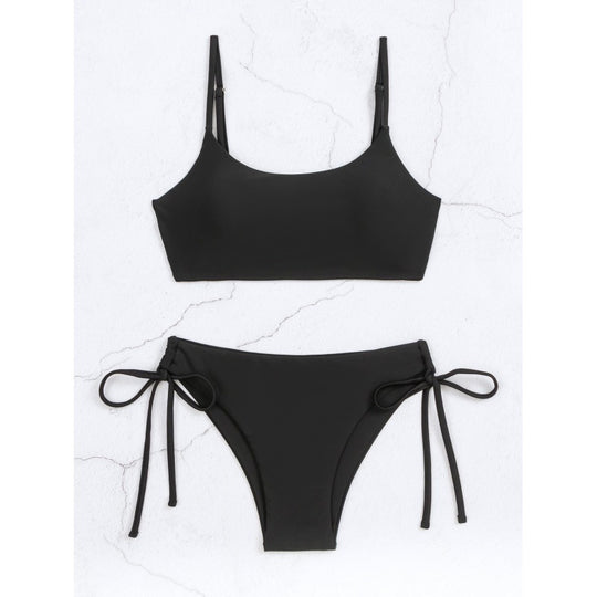 Damen Sport-Bikini mit hochgeschnittenem Slip und verstellbaren Trägern R&B