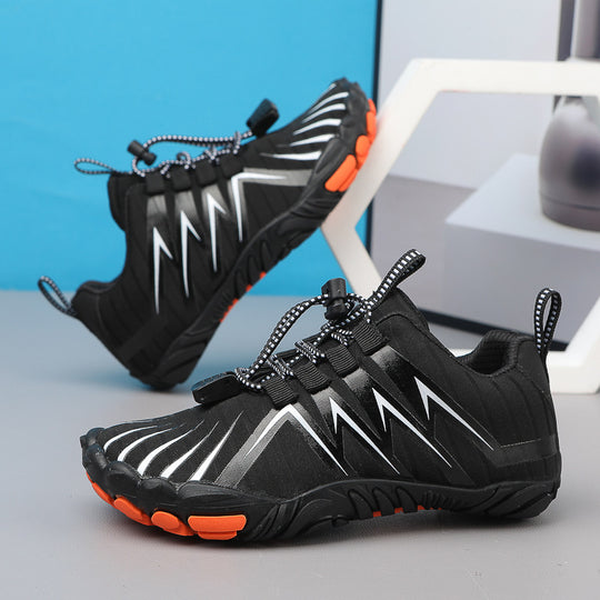 Unisex nan strapazierfähiger Multiaktiv-Wasserschuh mit stoßdämpfender Zehenschutzkappe und Schnellzugverschluss R&B