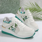 Damen Sportliche Sneakers mit floralem Design und atmungsaktivem Obermaterial R&B