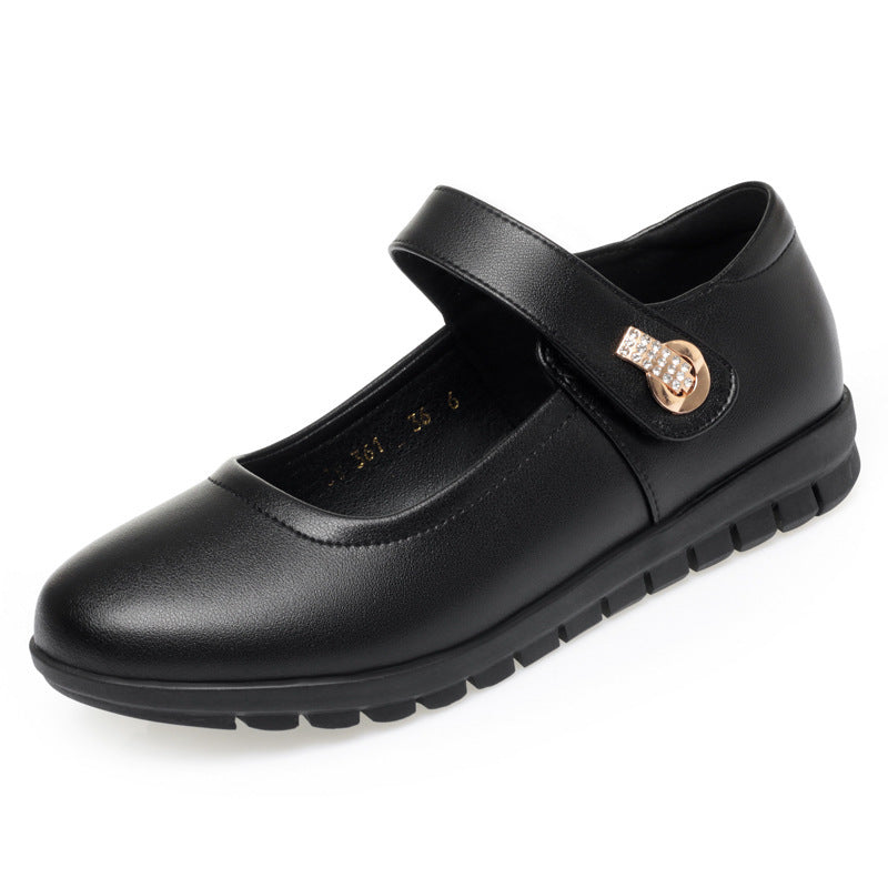 Damen elegante Mary Jane Ballerinas mit bequemem Riemen und modischem Akzent R&B