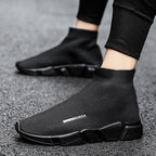Damen Komfortable Slip-On Sneakers mit hohem Strickdesign R&B
