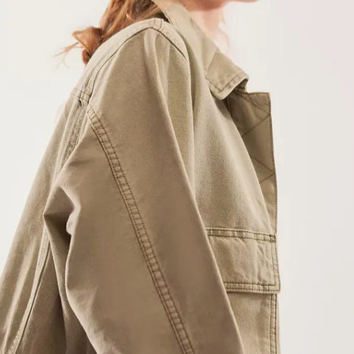 Damen lässige Oversized-Jacke R&B