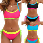 Damen Bikini-Set mit bunten Akzenten und verstellbaren Schnüren R&B