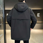 Herren modische Winterjacke mit praktischen Taschen und hohem Kragen