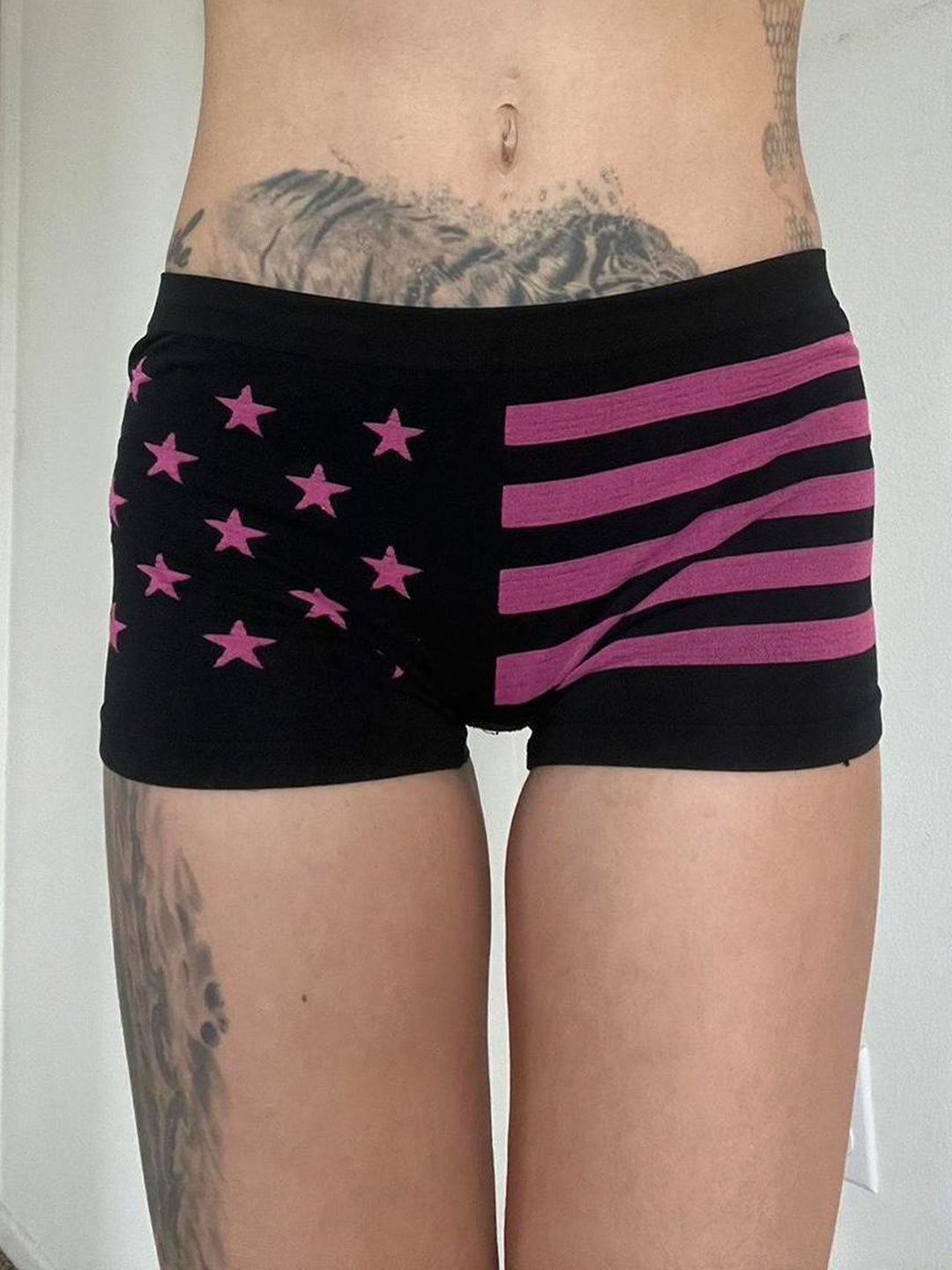 Damen Komfortable Boxershorts mit patriotischem Design R&B