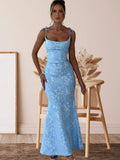Damen Elegantes Maxikleid mit verführerischen Spaghettiträgern