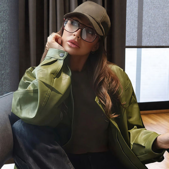 Damen lässige Oversized-Jacke R&B