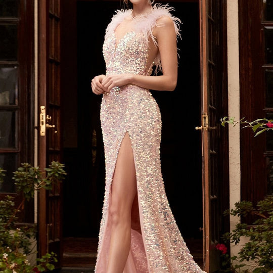 Damen Festliches Cocktailkleid mit Pailletten R&B