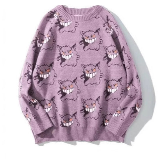 Damen Gemütlicher Pullover mit fröhlichem Grafikmuster R&B