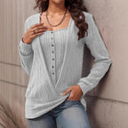 Damen Oversized Strickpullover mit modernem V-Ausschnitt R&B