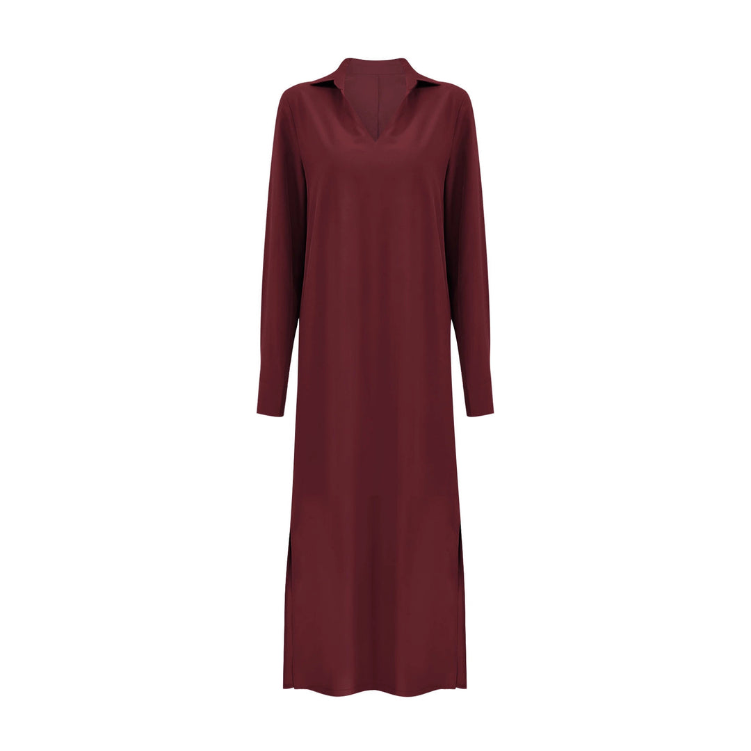 Damen Maxikleid mit praktischem V-Ausschnitt und Taschen R&B