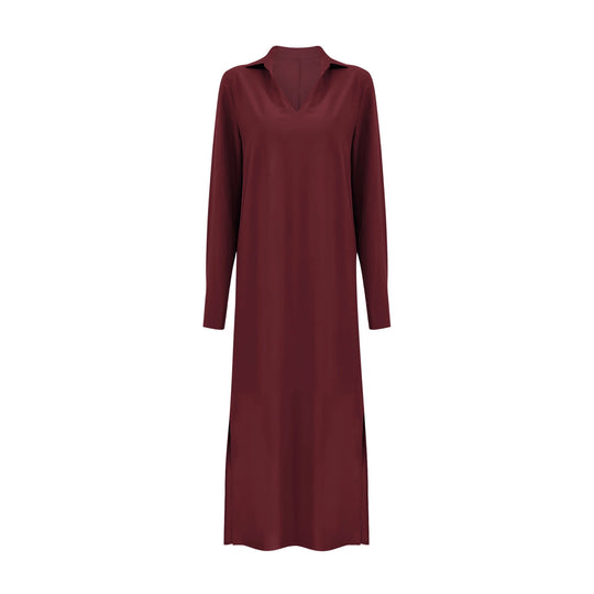 Damen Maxikleid mit praktischem V-Ausschnitt und Taschen R&B