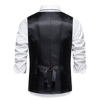 Herren elegante Anzugweste mit feinem Nadelstreifen und praktischen Taschen R&B