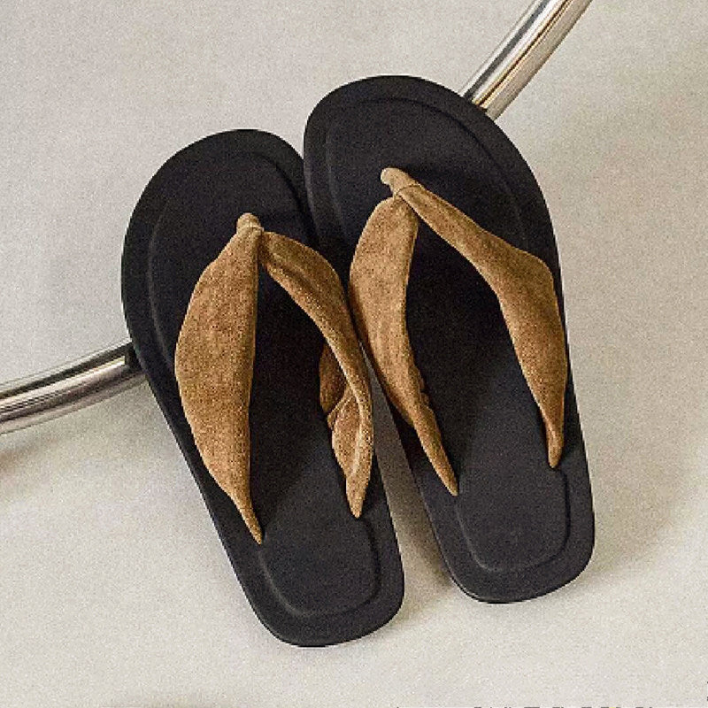 Damen Zehentrenner-Sandalen mit ergonomischem Fußbett und rutschfester Sohle R&B