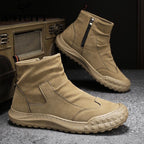 Damen Stiefeletten aus weichem Wildleder mit wasserdichter Sohle und modischem Reißverschluss