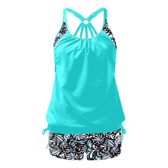 Damen Tankini-Set mit femininem Design und modischen Akzenten R&B
