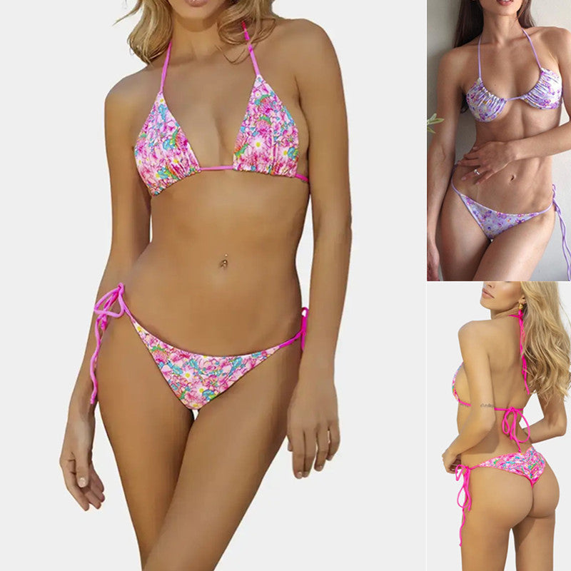 Damen Blumenmuster Bikini R&B