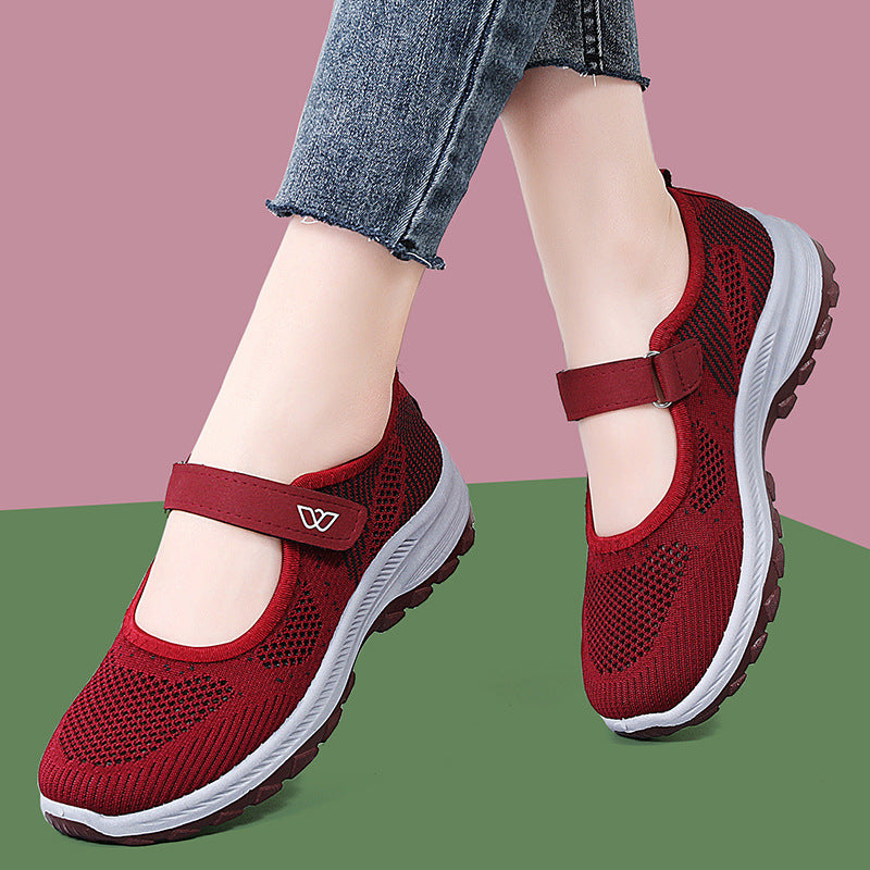 Damen Komfortable und atmungsaktive Sportschuhe mit Klettverschluss R&B