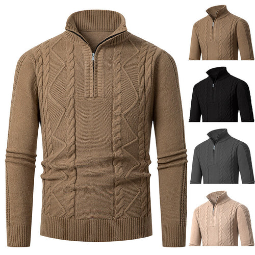 Herren Strickpullover mit hohem Kragen R&B