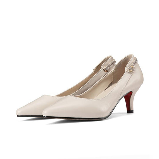 Damen Elegante Pumps mit schickem Riemchen und komfortablem Blockabsatz R&B
