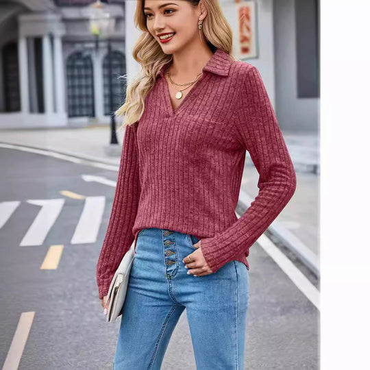 Damen Elegantes pullover mit strukturiertem Design R&B