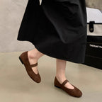 Damen elegante Ballerinas mit modischem Riemchen R&B