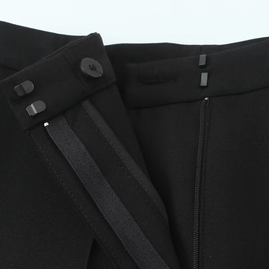 Damen elegante Hochwasser-Hose mit praktischen Schlitzdetails und hochwertiger Verarbeitung R&B