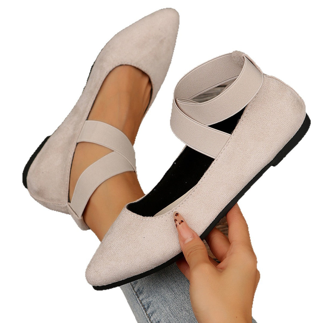 Damen Ballerinas mit verstellbarem Riemen R&B