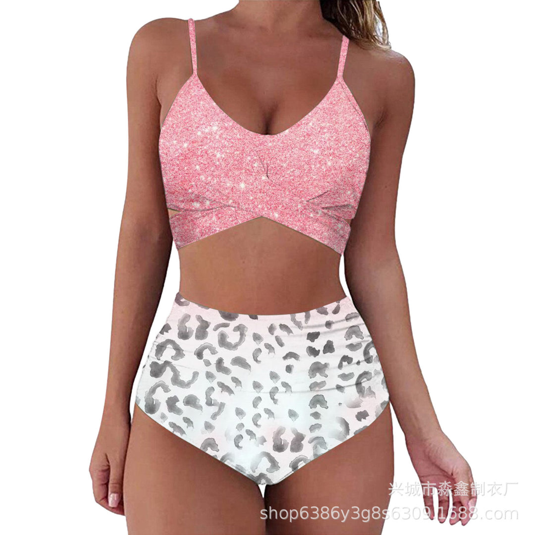 Damen Crop-Top Bikini-Set mit geflochtenem Design R&B