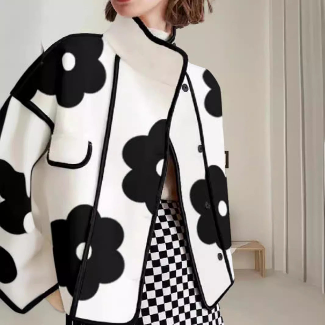 Damen Modische Blazerjacke mit floralen Mustern und schickem Schnitt R&B