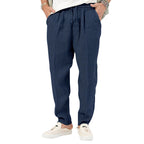 Herren Leichte Leinenhose mit elastischem Bund und praktischen Eingrifftaschen R&B