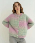 Damen Strickjacke mit knopfbarem Design und luxuriöser Maschenstruktur R&B
