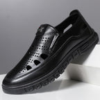Herren Komfortable Slip-On Lederschuhe mit belüftetem Design R&B