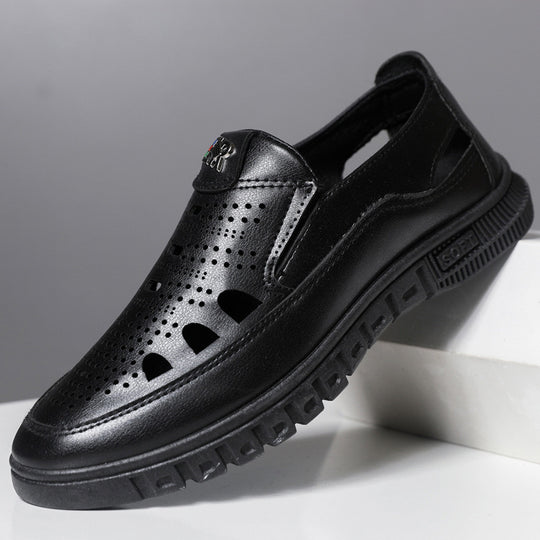 Herren Komfortable Slip-On Lederschuhe mit belüftetem Design R&B