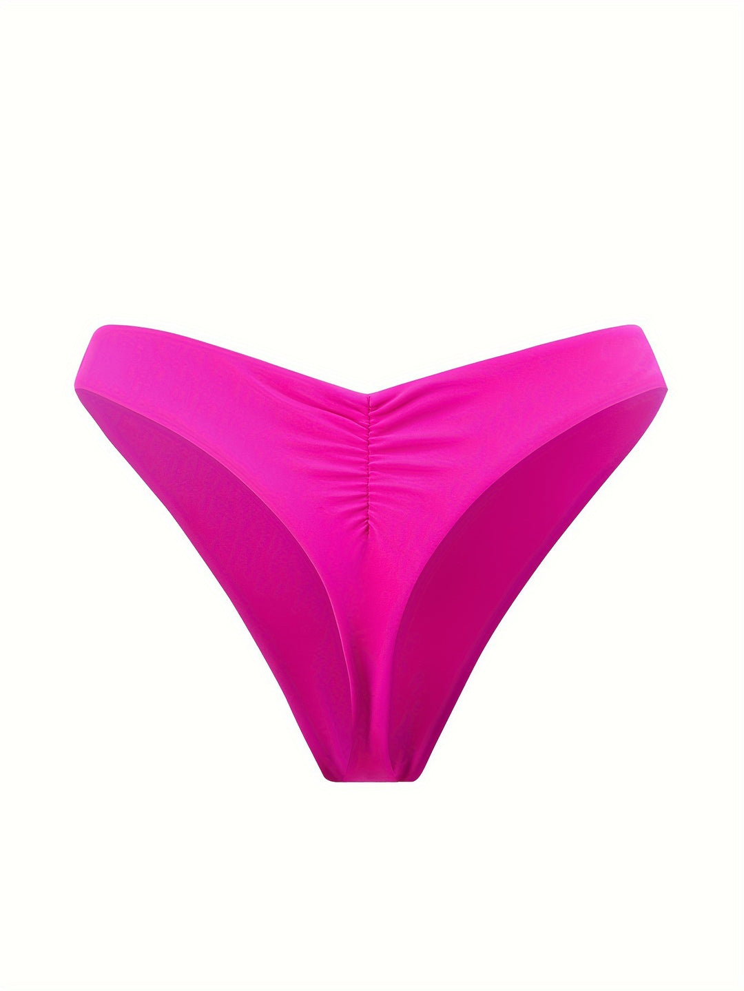 Damen Bikini-Höschen mit seitlichen Rüschendetails und hohem Schnitt R&B
