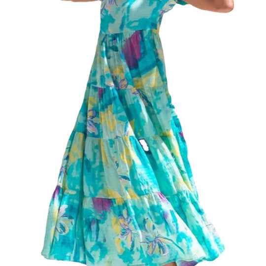 Damen maxikleid mit traumhaften Blumendruck R&B