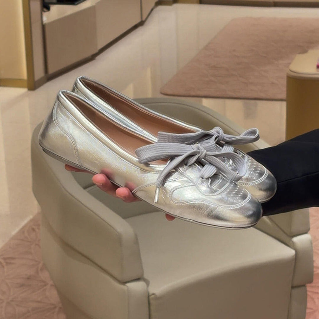 Damen Komfortable Ballerinas mit dekorativer Schleifenapplikation R&B