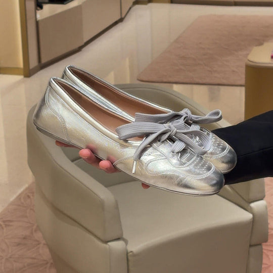 Damen Komfortable Ballerinas mit dekorativer Schleifenapplikation R&B