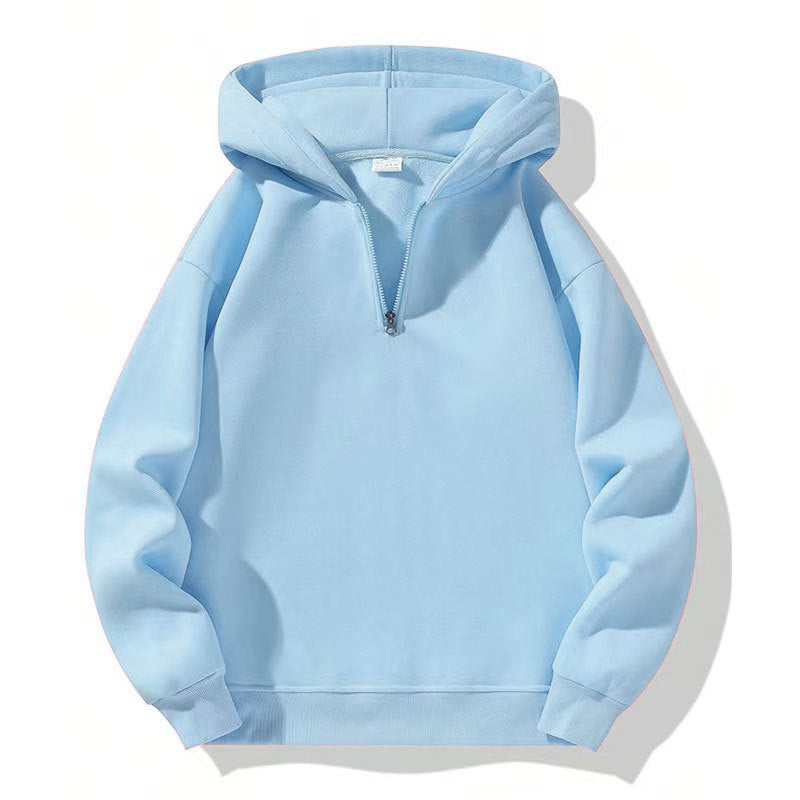 Herren sportlicher Kapuzenpullover mit halbem Reißverschluss R&B