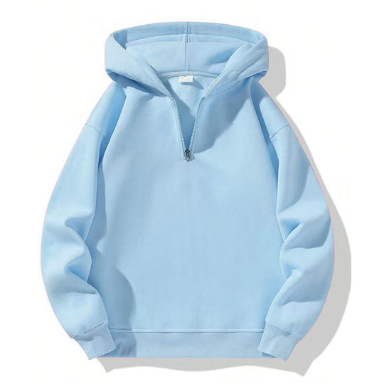 Herren sportlicher Kapuzenpullover mit halbem Reißverschluss R&B