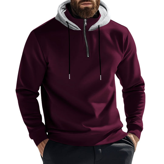 Herren Kapuzenpullover mit modernem Reißverschluss und stylischem Schnitt R&B