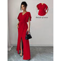 Damen Maxi-Kleid mit eleganter Wickeloptik und raffinierten Taillendetails R&B