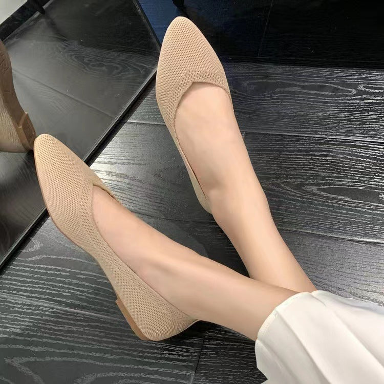 Damen elegante und atmungsaktive Ballerinas mit flexiblem Fußbett R&B