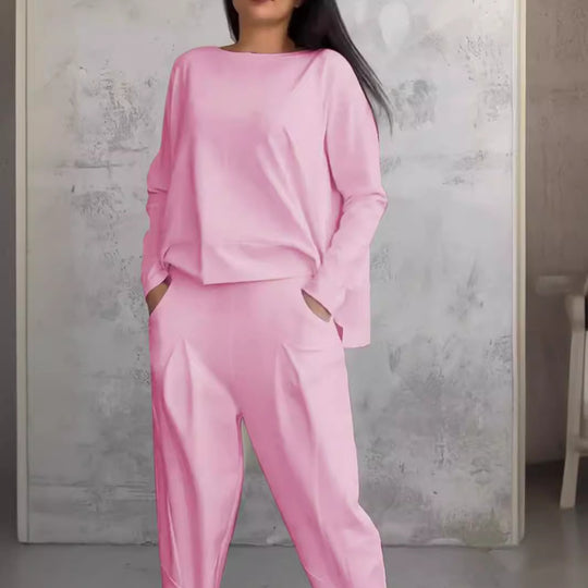 Damen lässiges Zweiteiliges Set aus hochwertiger Viskose R&B
