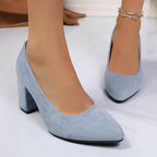 Damen Elegante Pumps mit modernem Blockabsatz R&B