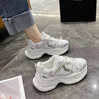 Damen Sportliche Chunky Sneakers mit atmungsaktiver Struktur und dämpfender Sohle