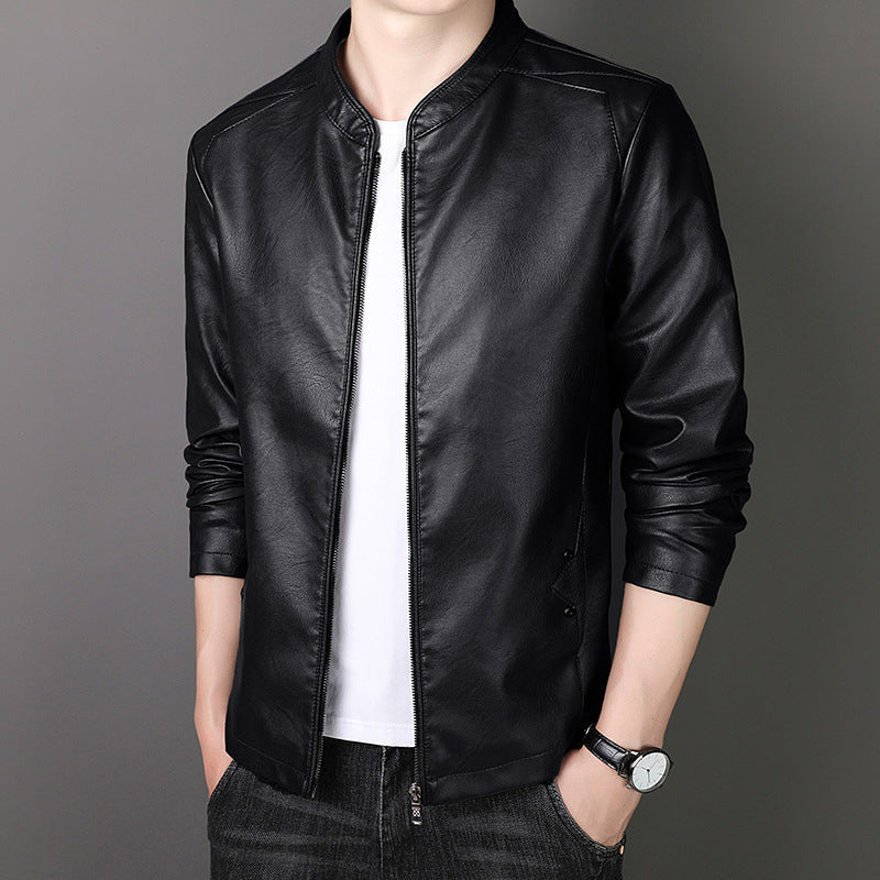 Herren Kunstlederjacke modern geschnitten