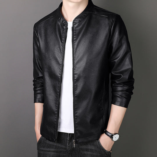 Herren Kunstlederjacke modern geschnitten