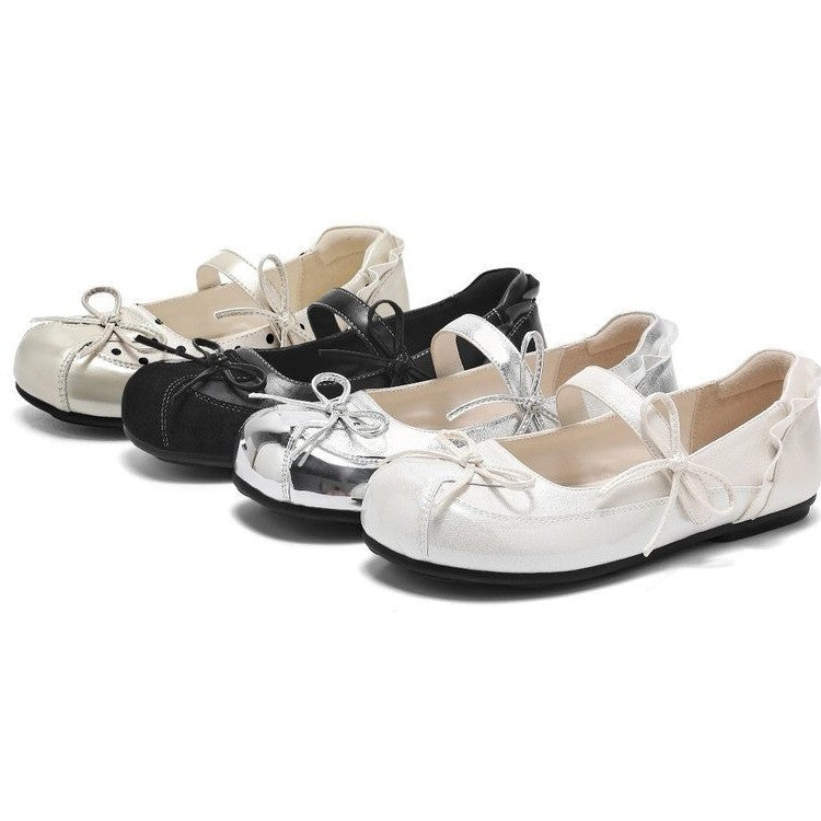 Damen Ballerinas mit zierlichem Riemchen und elegantem Schleifendetail R&B